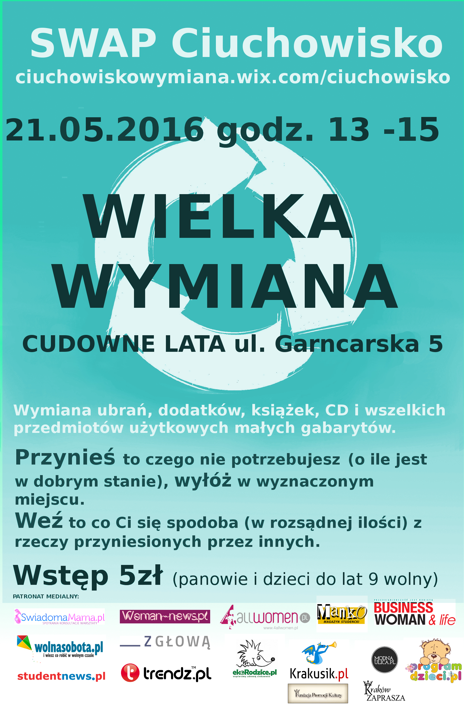 Uwaga - Krakowskie Ciuchowisko już 21 maja, godz. 13-15