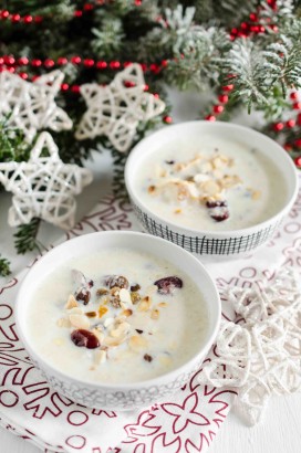 Sweet almond milky soup (polish christmas eve food)