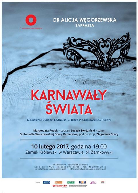 Zapraszamy na koncert karnawałowy Warszawskiej Opery Kameralnej KARNAWAŁY ŚWIATA