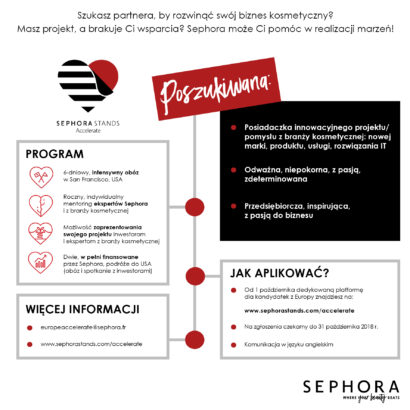 SEPHORA wspiera kosmetyczne start-upy! Weź udział w projekcie!