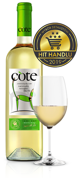 Wino Cote White Semi Dry – najczęściej kupowanym winem stołowym półwytrawnym w Polsce według plebiscytu Hit Handlu