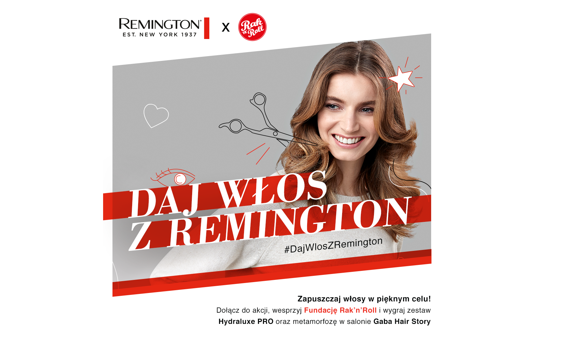 Ruszyła akcja #DajWłosZRemington – Remington wspiera działania Rak’n’Roll