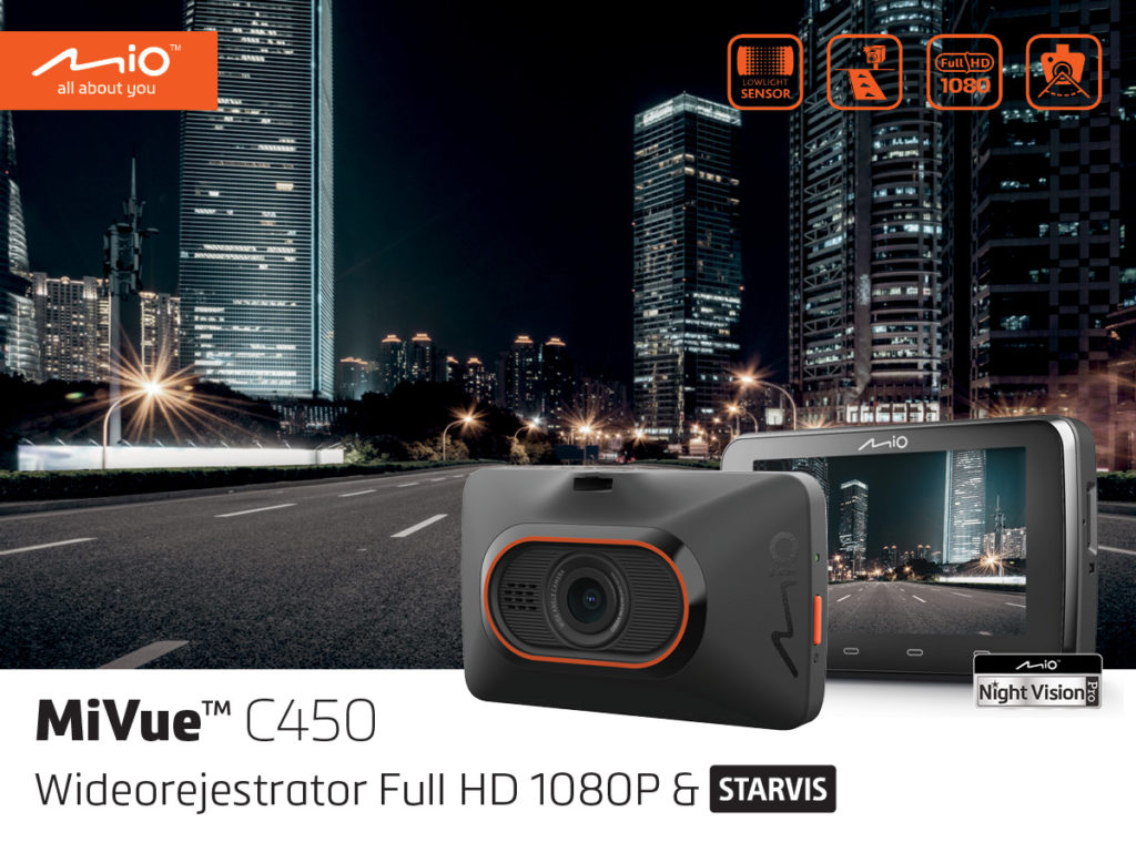 Mio C450 – kamera samochodowa, która uchwyci każdy szczegół po zmroku