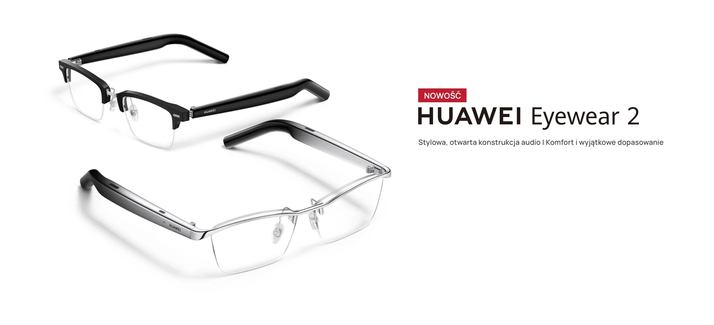 Inteligentne okulary do... słuchania i połączeń głosowych. HUAWEI Eyewear 2 zadebiutowały w Polsce
