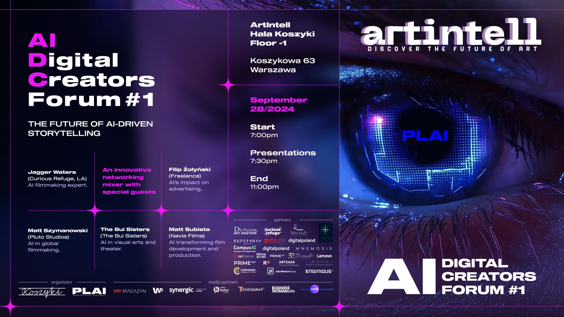 “ArtIntell Prezentuje: Digital AI Creators Forum #1 – Przyszłość Filmu i Sztuki w Erze AI”